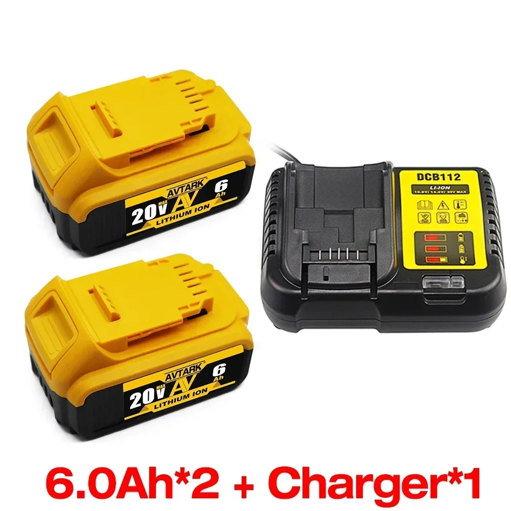 

For dewalt 20V 6.0Ah Rechargeable battery for Dewalt Cordless screwdriver drill Screw gun wrench impact batteries DCB200 DCD790