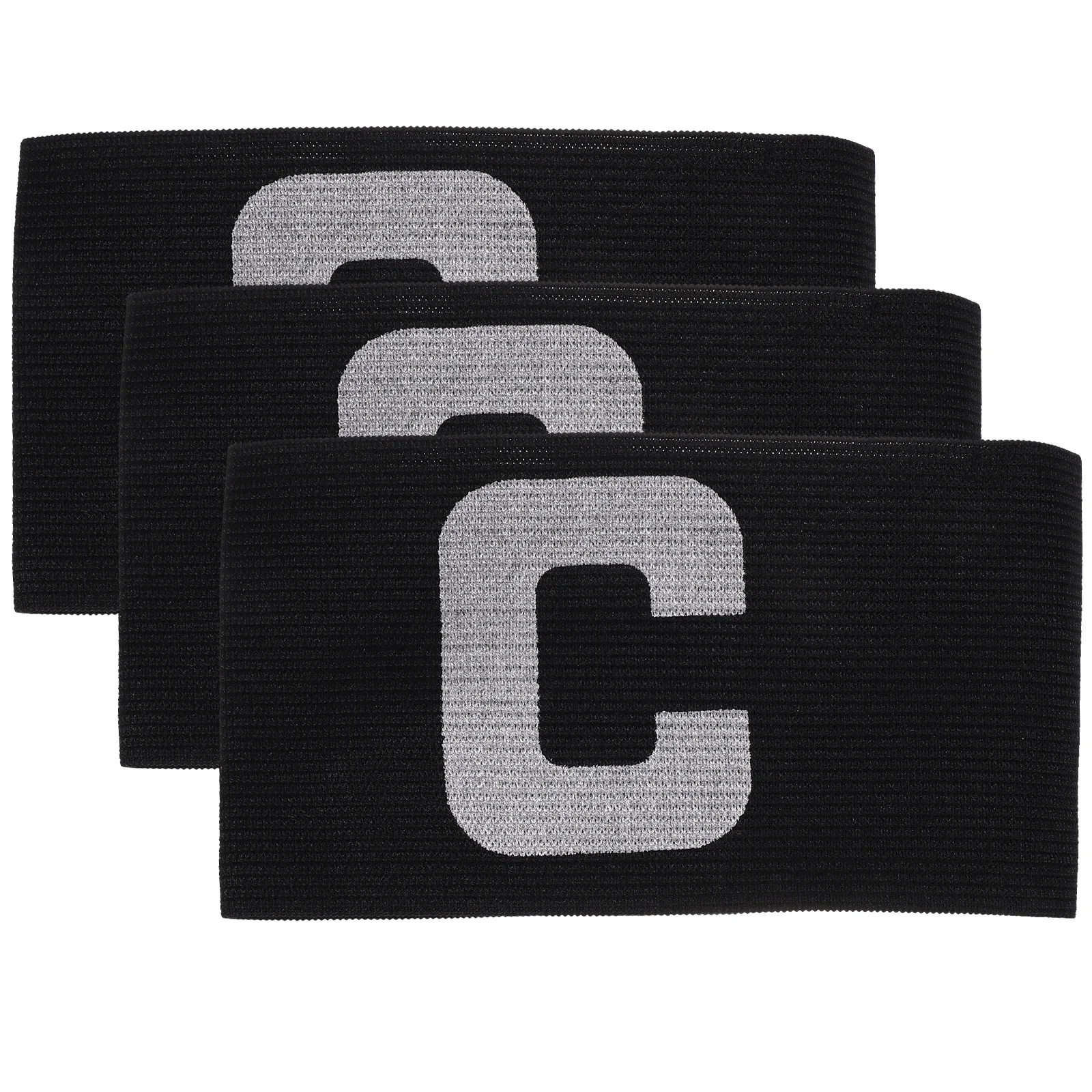 

3 Pcs Football Training Supplies Captain C-label Armband Yellow Wear-resistant Elasticity Accessory Soccer Nylon Child