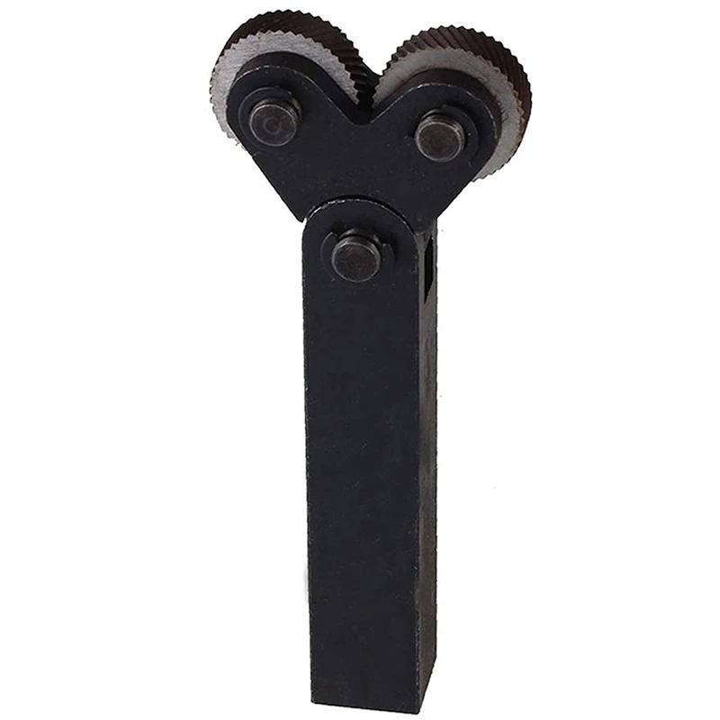 Dupla Roda Knurling Tool Kit, Linear Pitch Knurl Set, Aço Lathe Cutter, 7Pcs, 0.5mm, 1mm, 2mm