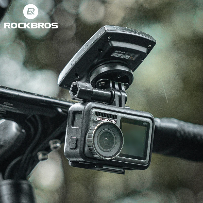 ROCKBROS Bike Light Bracket Aluminum Alloy Holder Gopro Bicycle Computer Mount Handlebar Extention Support Bicycle Accessories