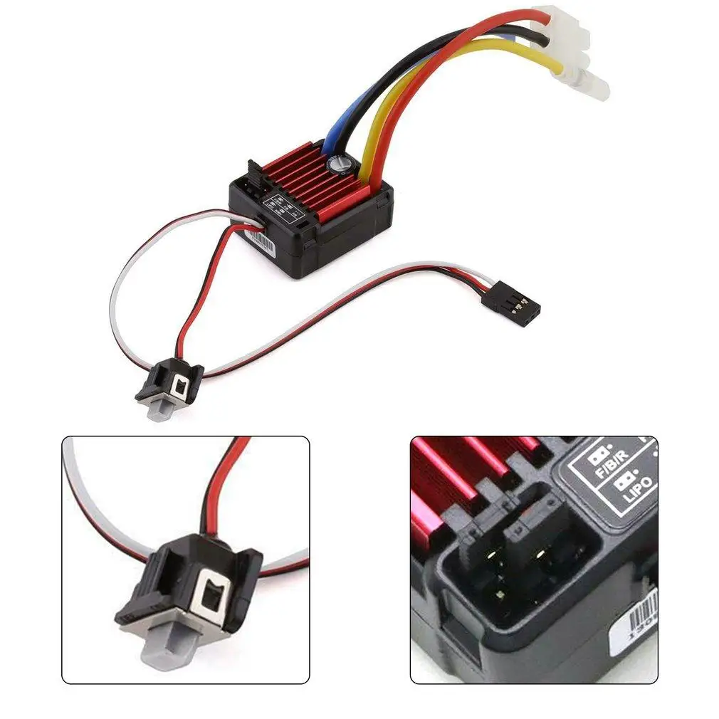 1pcs Original Hobbywing QUICRUN WP 1060 60A Waterproof Brushed ESC With BEC For 1:10 RC Car Waterproof