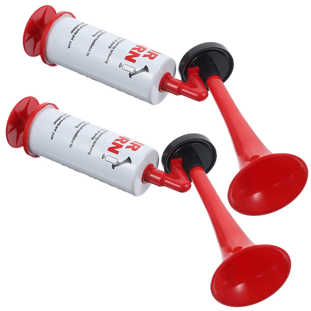 2Pcs Handheld Air Horn Loud Noise Maker for Sports Events Party Celebrations Portable Cheer Horn Pump Fan Trumpet