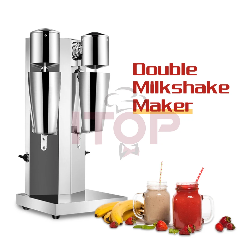 ITOP SMS 850ml Stainless Steel Single/Double Milkshake Machine Commercial Blender Two-speed Adjustable Blender Stirrable Maker