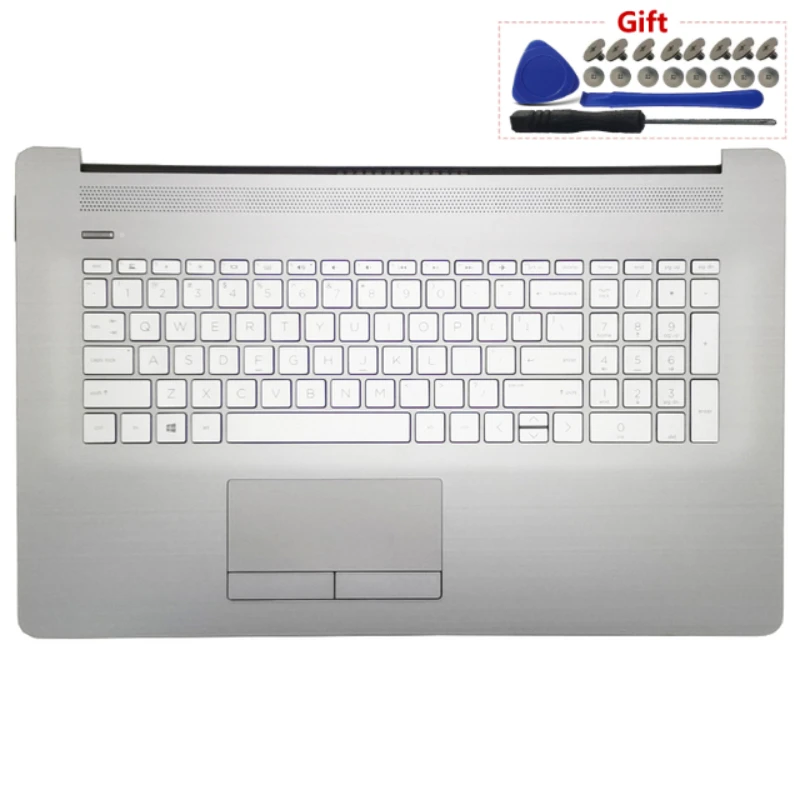 Imagem -02 - Portátil para hp Pavilion 17-by 17-ca 17-cr 17t-by 17z-ca 470 g7 Tpn-i133 Teclado Retroiluminado Palmrest Capa Superior Case Superior Novo Case do