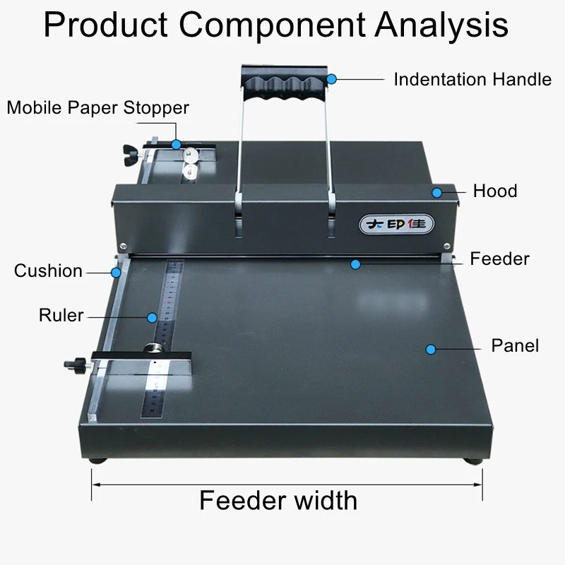 

Business card photos greeting cards creasing lines flipping lines creasing machine D350 manual creasing machine folding creases