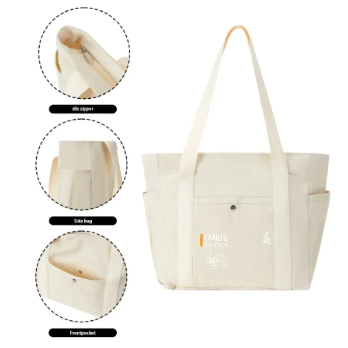 Lando Texto Design Subtil Lona Ombro Único Diagonal Cruz Sacola Portátil