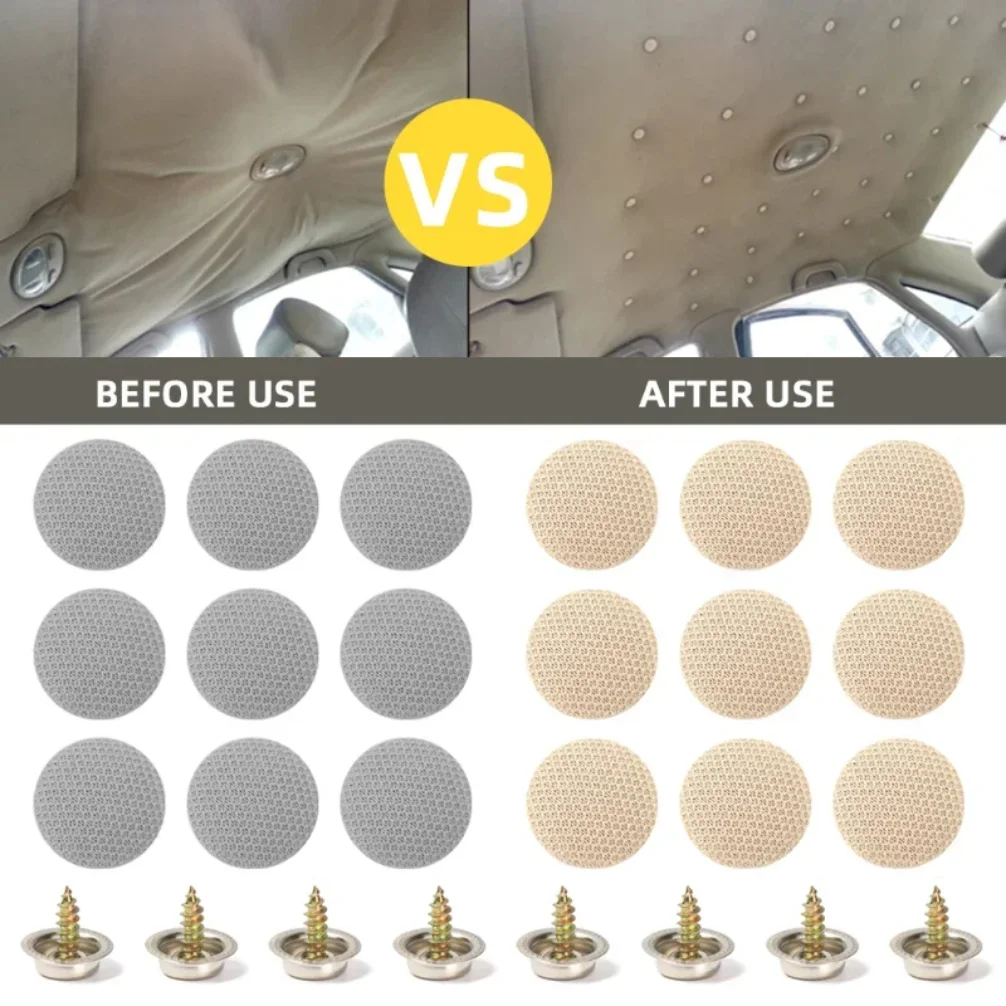 Car Interior Roof Fixing Buckles Screw Set Headliner Cloth Fabric Rivets Retainer Buckle Fastener Auto Accessories