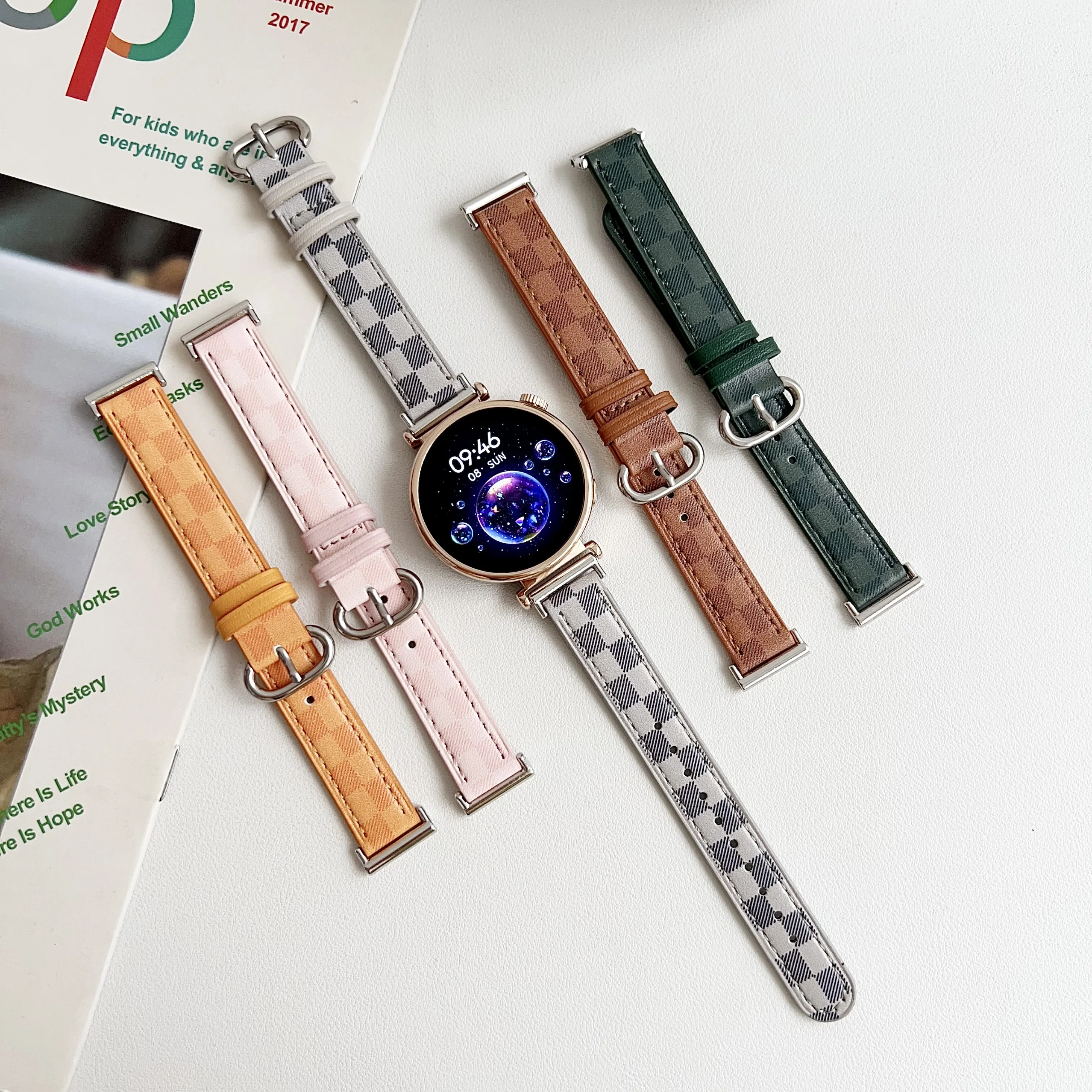 Bracelet en cuir véritable, adapté pour Huawei Watch GT4