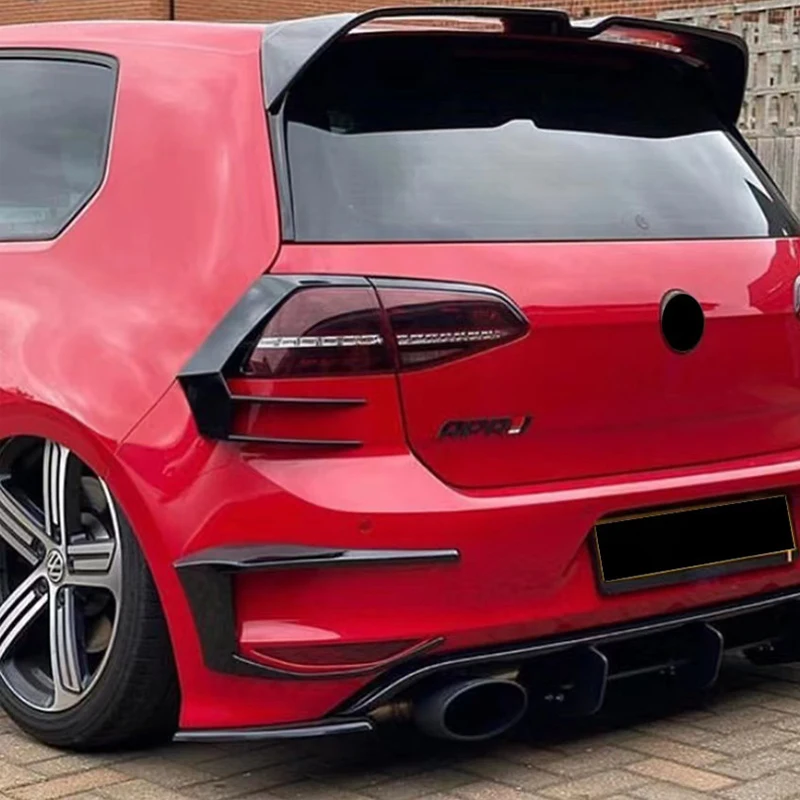 For Volkswagen VW Golf 7/MK7.5 GTI R GTD 2012-2019 R400 Rear Bumper Splitter Canard Fog Lamp Light Trim Exterior Modification