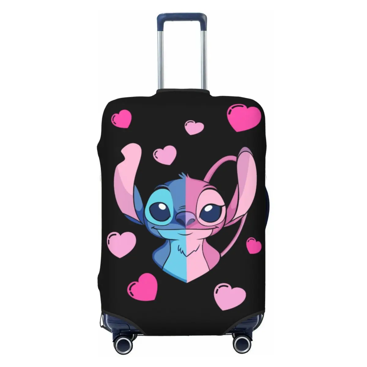 

Custom S-Stitch Lilo Angel Heart Travel Luggage Cover Washable Suitcase Cover Protector Fit 18-32 Inch