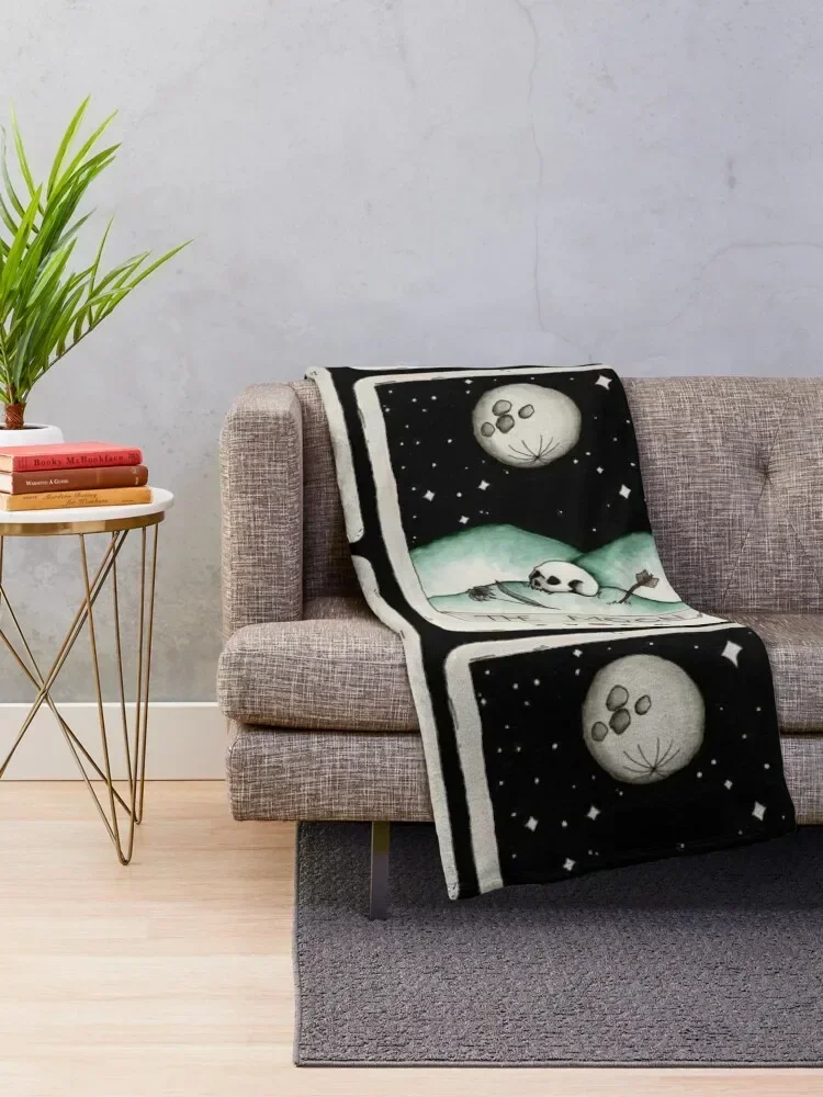 The Moon Tarot Throw Blanket Luxury Throw Hair Plaid Blankets