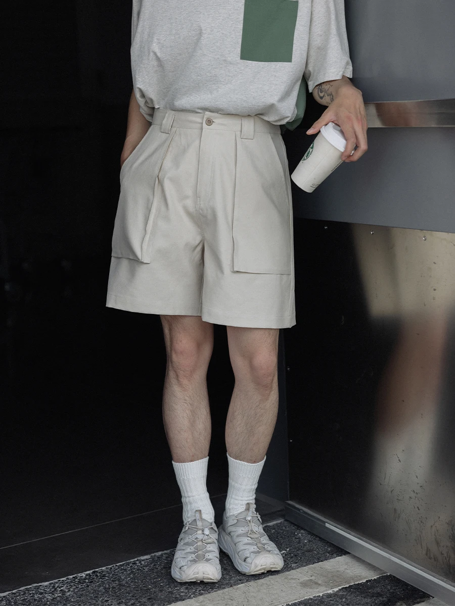 

Японские свободные шорты Noears: дышащие, легкие, однотонные, прямого кроя, повседневные, длиной до колена