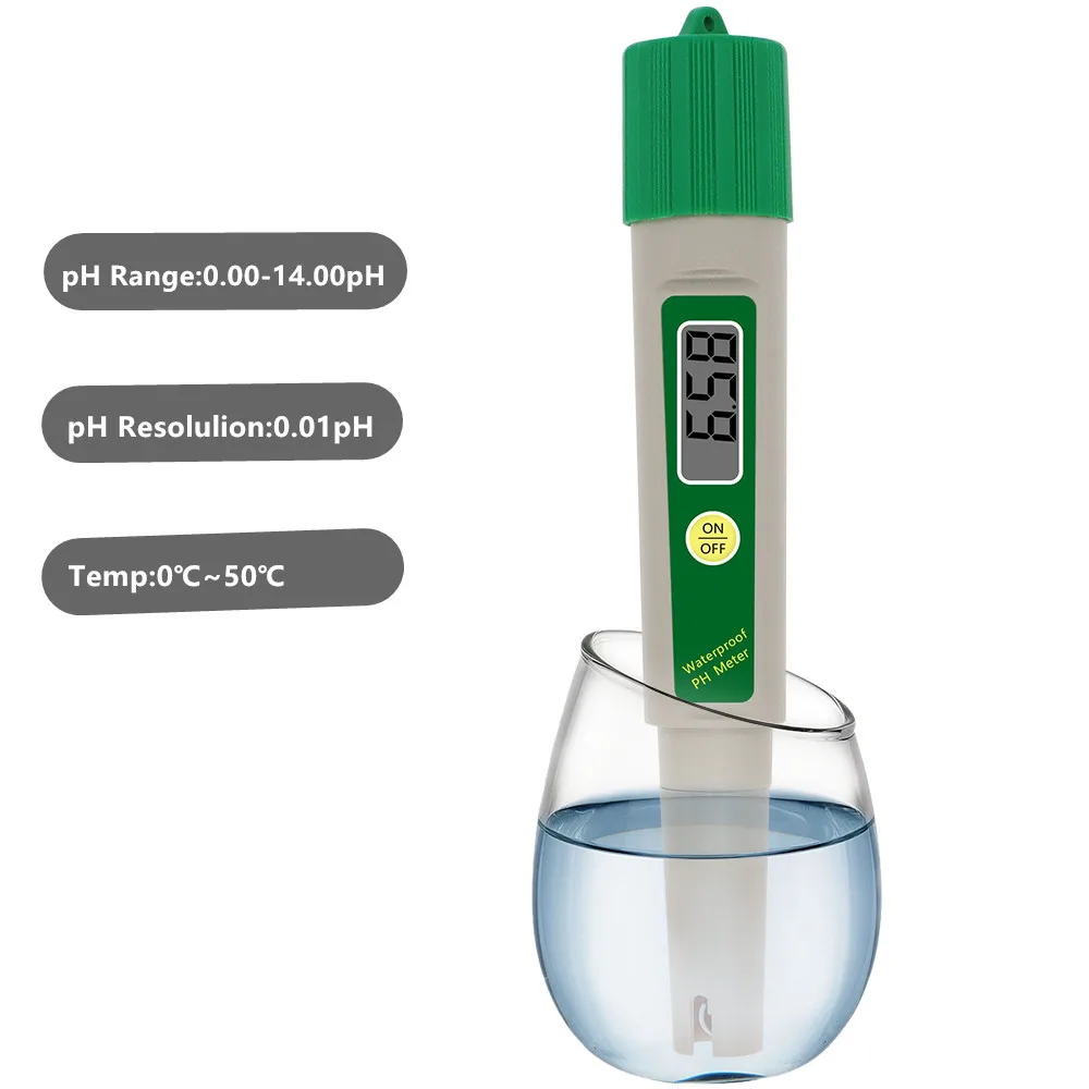 

Water Ph Meter Range 0.00-14.00 Temperature Acidity Digital Tester Water Quality Test Purity Monitor For Aquarium Swimming Pool