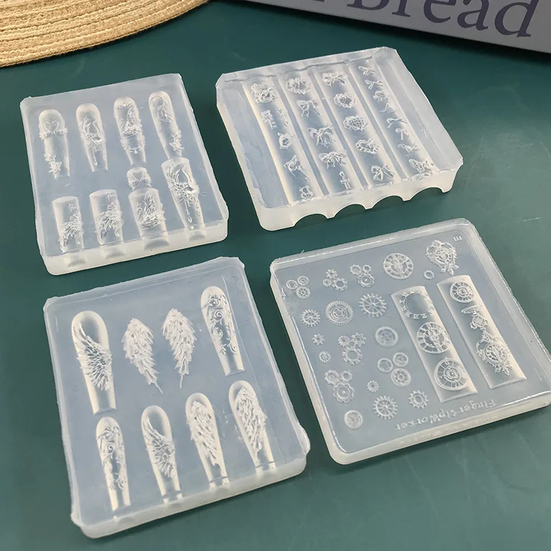 Wings Bowknot Flowers Silicone Mould For Beauty Nail Art DIY Handmade Tool Small Beads Polymer Clay Mold