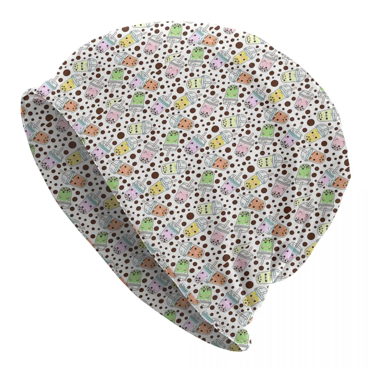 Yummy Bobba Bubble Tea Men Women Adult Beanies Caps Knitted Bonnet Hat Warm Fashion Autumn Winter Outdoor Skullies Hats