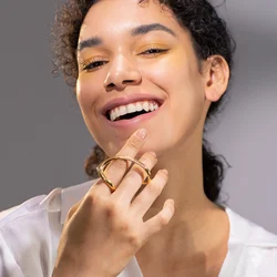 ENFASHION Irregular Creative Ring Female Gold Color Finger Rings For Women Minimalist Fashion Jewelry Gifts Dropshipping R4033