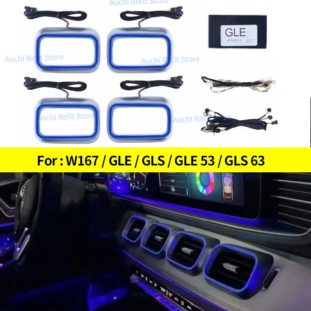 64 Colour LED Air Vents For Mercedes Benz W167 2020+ GLE GLS GLE53