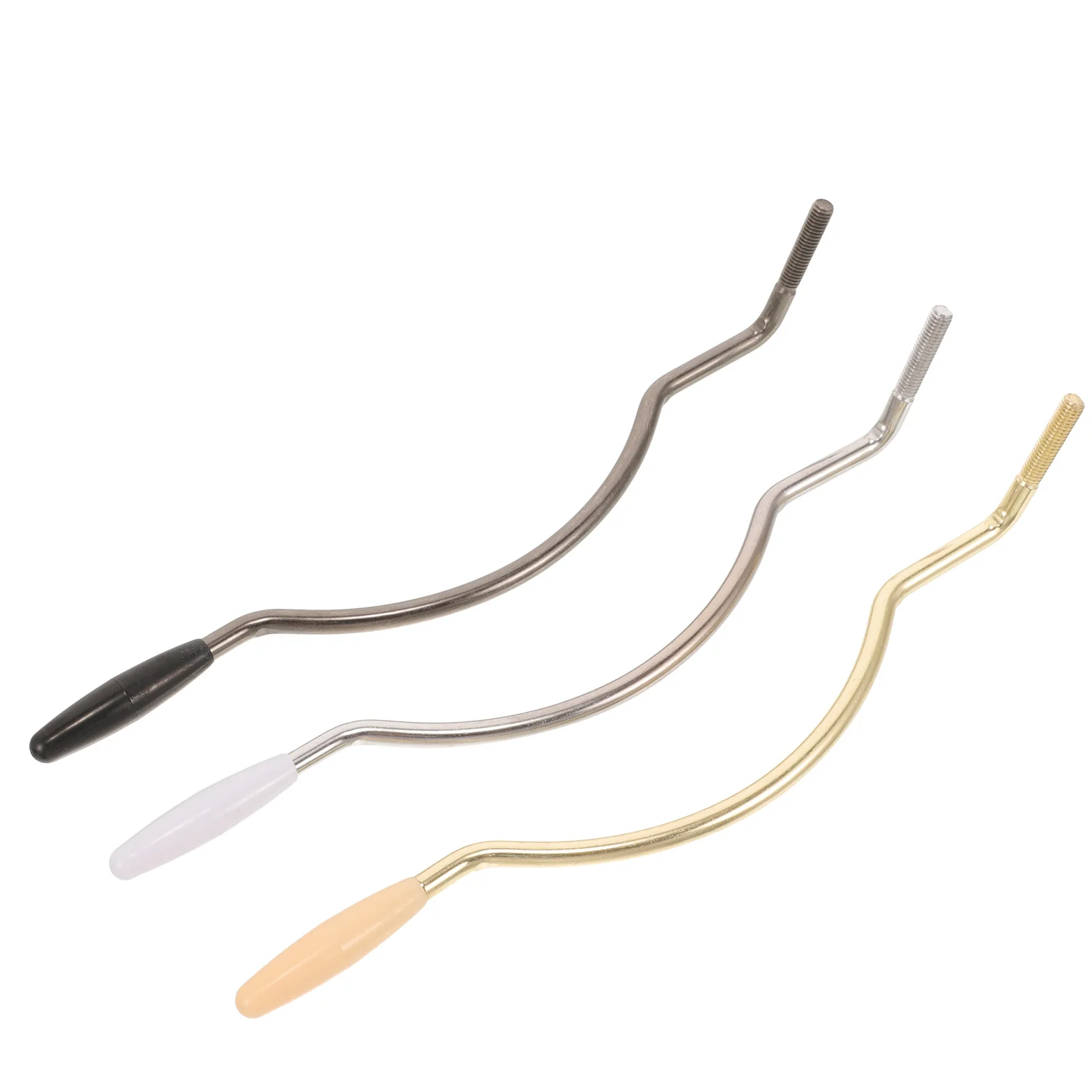 

3Pcs Whammy Bar Electric Guitar Tremolo Arm Vibrato Pedal Stylish Colors Curved Shape Lightweight Guitar Bridge