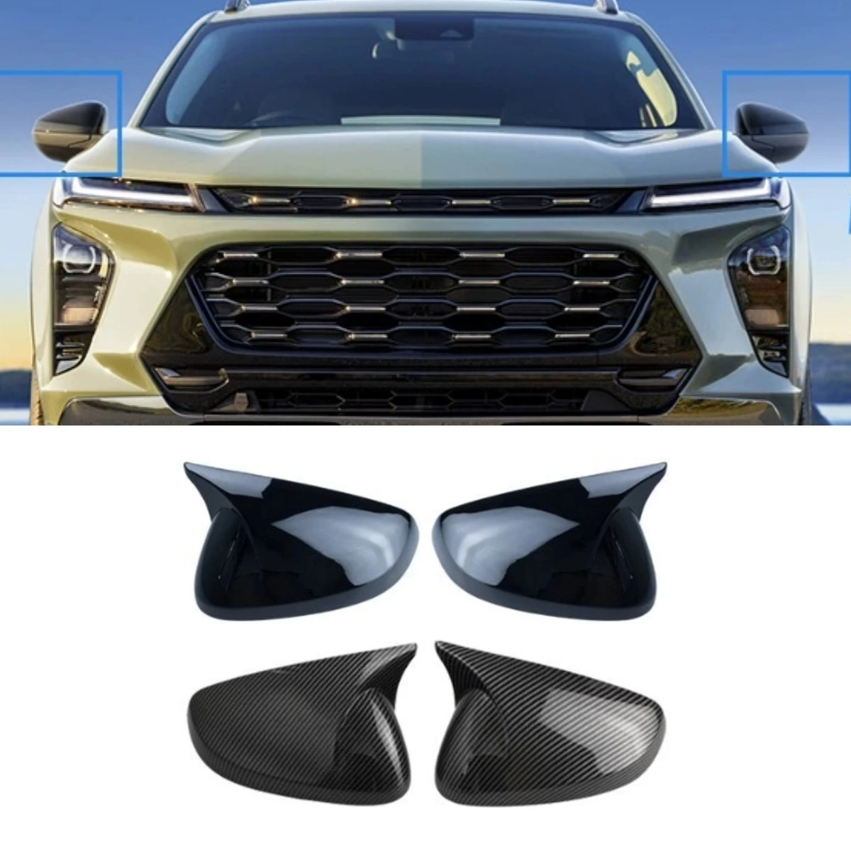 

Car Rearview Cover Protect Side Rear View Mirror Cover Caps For Chevrolet Trax 2024 Body Kit Car Accessories