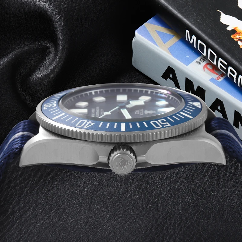 Tactical Frog FX-Diving Titan-Uhrengehäuse, Saphir-Klasse-AR-Beschichtung, 200 m wasserdichte Aluminium-Lünette, NH35/NH36, 42 mm Uhrengehäuse