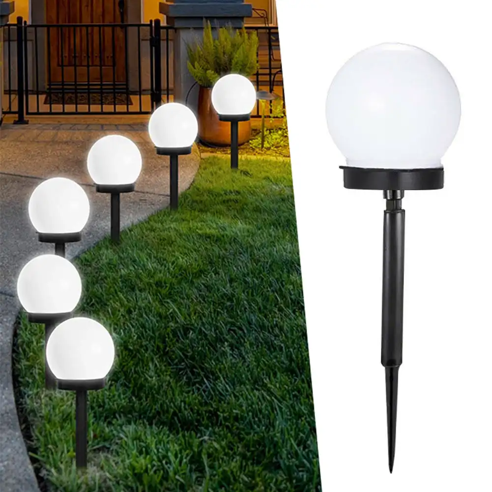 

1pcs Solar Powered LED Bulb Lamp Energy Light Waterproof Outdoor Garden Light Street Solar Panel Ball Lights Lawn Yard Lamp