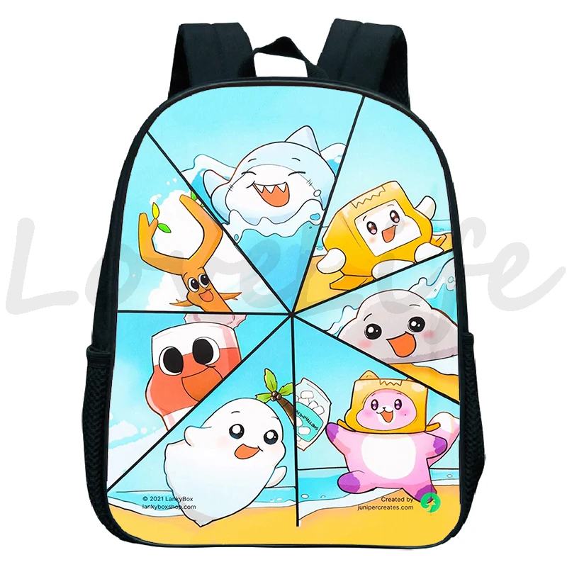 Ransel Anak-anak Gambar 3D Lankybox Tas Buku Kartun Anak Laki-laki Perempuan Tas Sekolah Anime Ransel Balita Hadiah Tahan Air Mochila