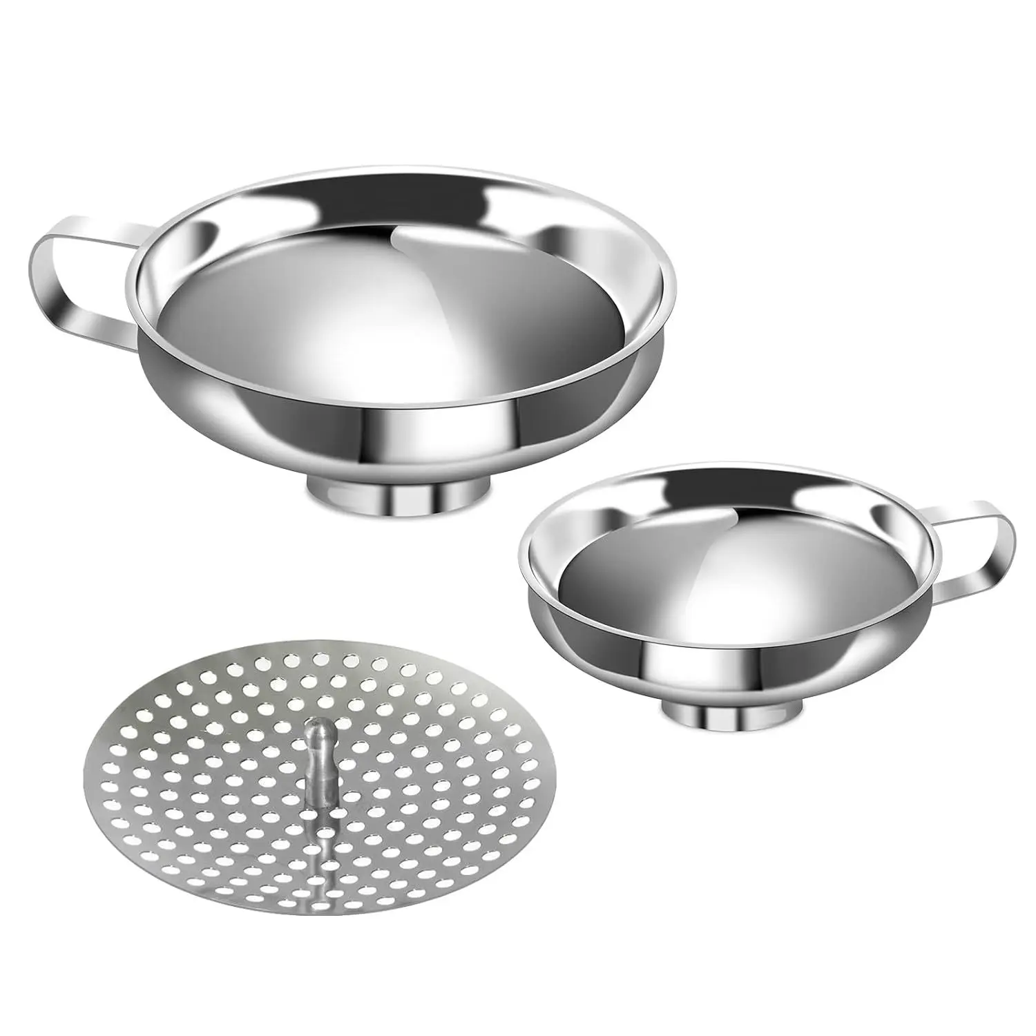 Food Grade Stainless Steel Wide Mouth Kitchen Funnel for Jam and Soybeans Large Funnels Kitchen Tools Wide Mouth Funnel