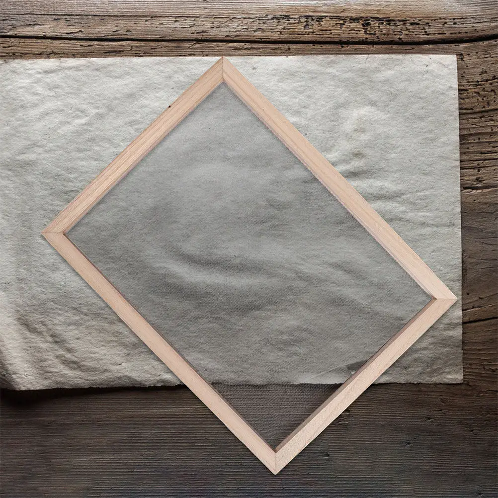 DIY Paper Making Kit with Wooden Frame and Mesh Screen for Handmade Paper Craft – Kids & Adults Creative Activity