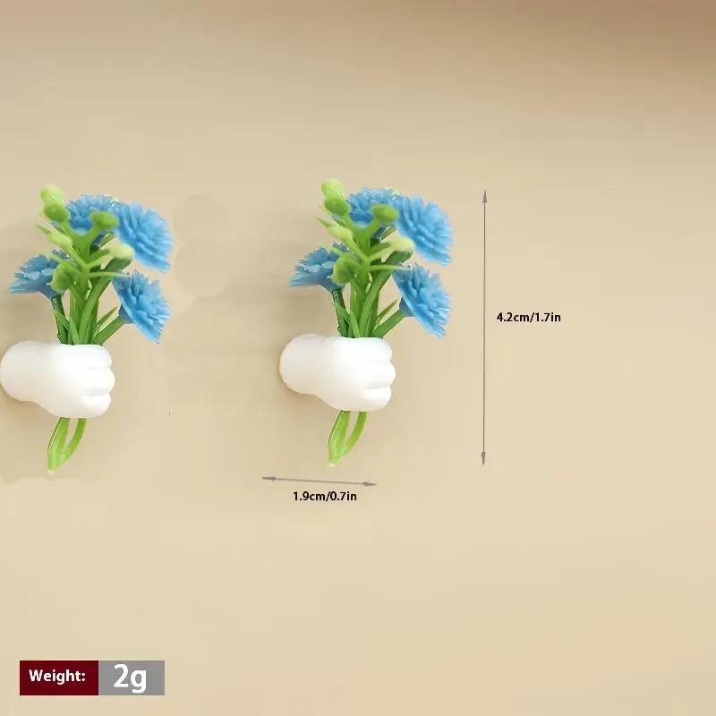 ⭐HOT❗ 2Pcs 1/12 Dollhouse Miniature Handheld Flower Model Wall Hanging Decoration Doll House Accessories Kids Pretend Play Toys