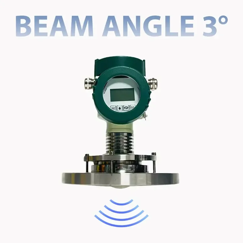 High-Precision 80g Radar Level Meter with Large Lens and Continuous Frequency Modulation Wave 120m Range IP68 Protection