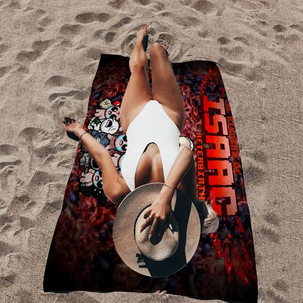 T-The Binding Of Isaac Beach Towel Colorful Bath Towels for Girl Microfiber Quick Dry Custom Sand Free Beach Yoga Spa Gym Pool
