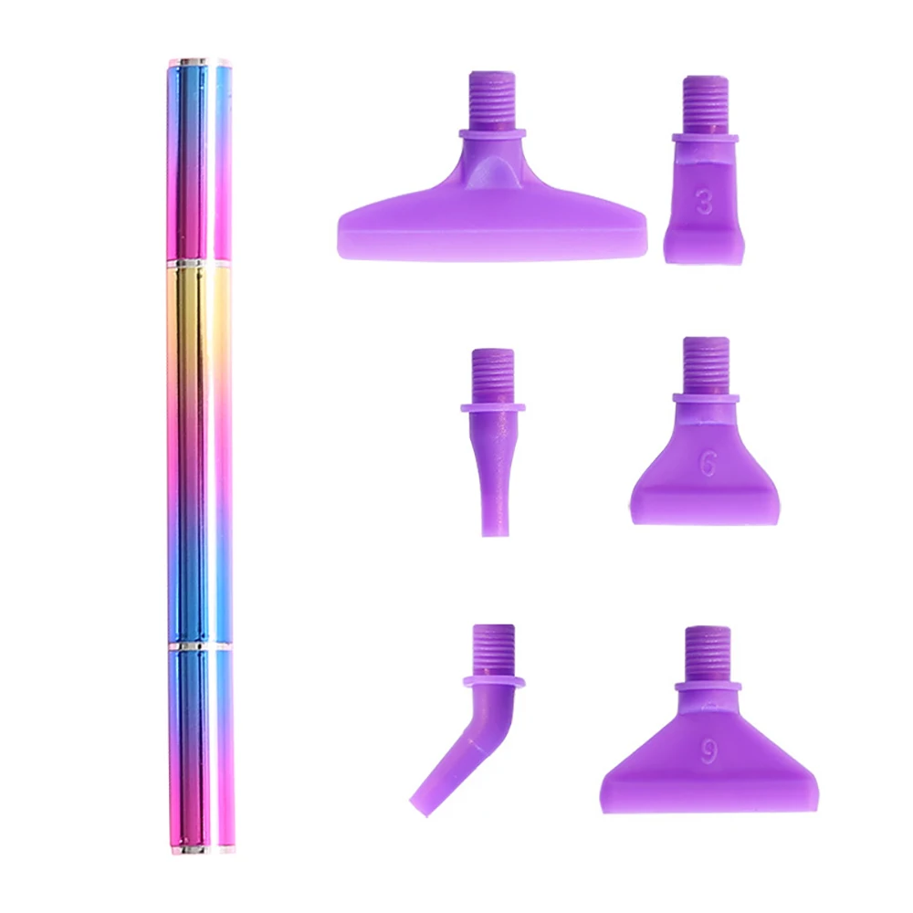 5D Rainbow Color Thread Point Drill Pen Plastic Replacement Pen Heads DIY Diamond Painting Embroidery Tool Accessories