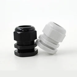 PG Series Waterproof Cable Gland Cable entry IP68 White Black Nylon Plastic Connector PG7/9/11/16 PG19/21/36/63 PG21/24/25/29