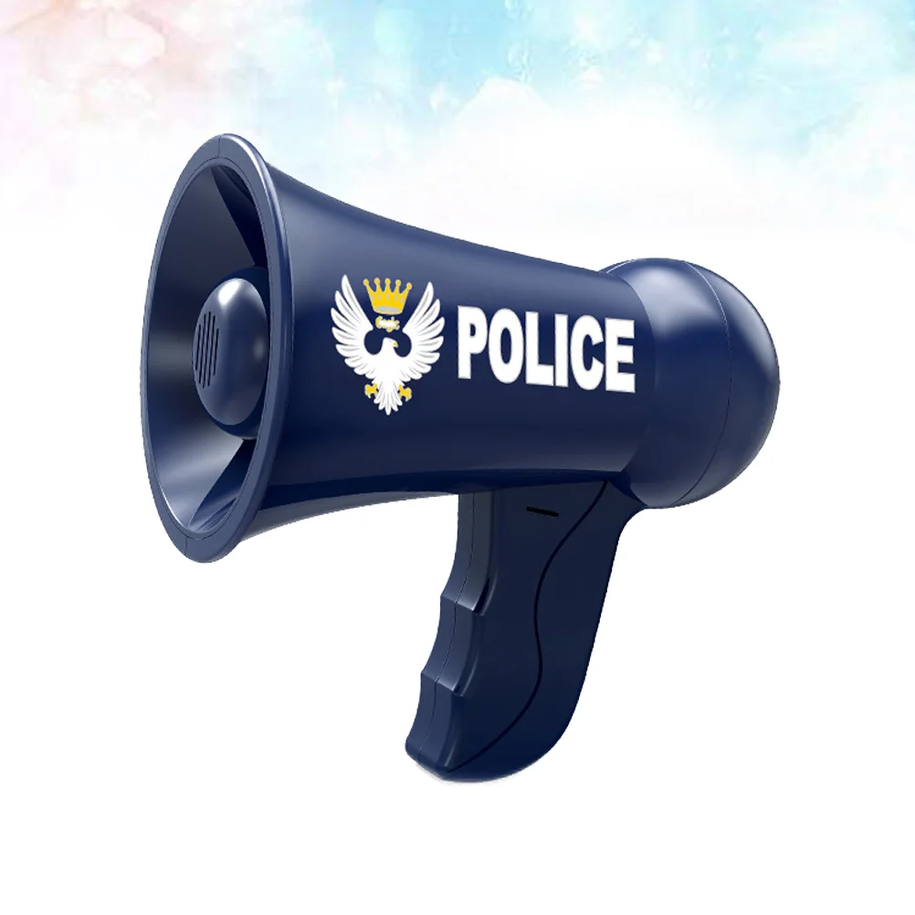 Police Megaphone Toy Funny Guide Loudspeaker Toy Role Cosplay Toy for Kid Child Boy without Batteries (Random Button Style)