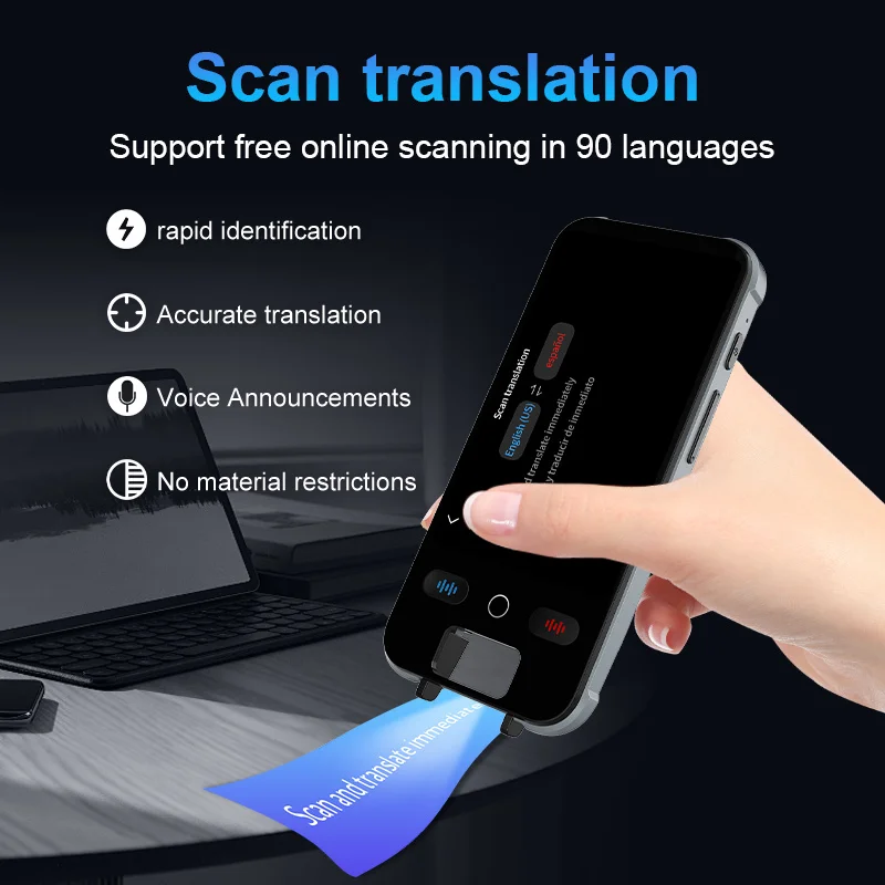 S25 Pro مترجم محمول شاشة كبيرة AI الماسح الضوئي القلم اللغات المقلد الصوتي ذكي في الوقت الحقيقي ترجمة غير متصلة بالإنترنت