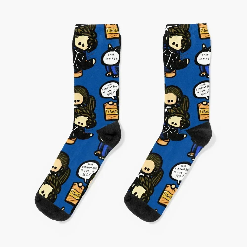 

Peraltiago I Get Snacky! Socks hockey essential cartoon designer brand Socks Men Women's sheer happy retro Socks Women Men's