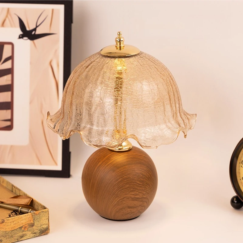 

French Vintage Mid-Century Bedside Lamp - Modern Oriental Wabi-Sabi Raw Luxury Designer Light 2025 Edition