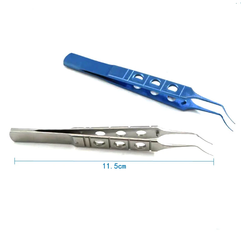 Stainless steel eye capsule tearing forceps Cosmetic surgery 8.5cm forceps small incision 1.8 capsule tearing forceps angular Hu