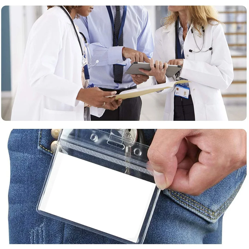Protecteur de carte CDC, indicateurs d'enregistrement des vaccins, porte-carte d'identité en plastique transparent, étiquettes nominatives, badge, 4x3 pouces, paquet de 30