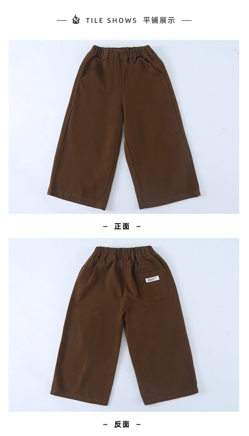 Bellbell Herbst Kinder Jungen Weite Hosen, lockere, einfarbige Hose mit elastischem Bund, für Kleinkinder und Jungen, 2-10 Jahre, Baby-Jungen-Hose, gerade geschnitten. – Detail 15