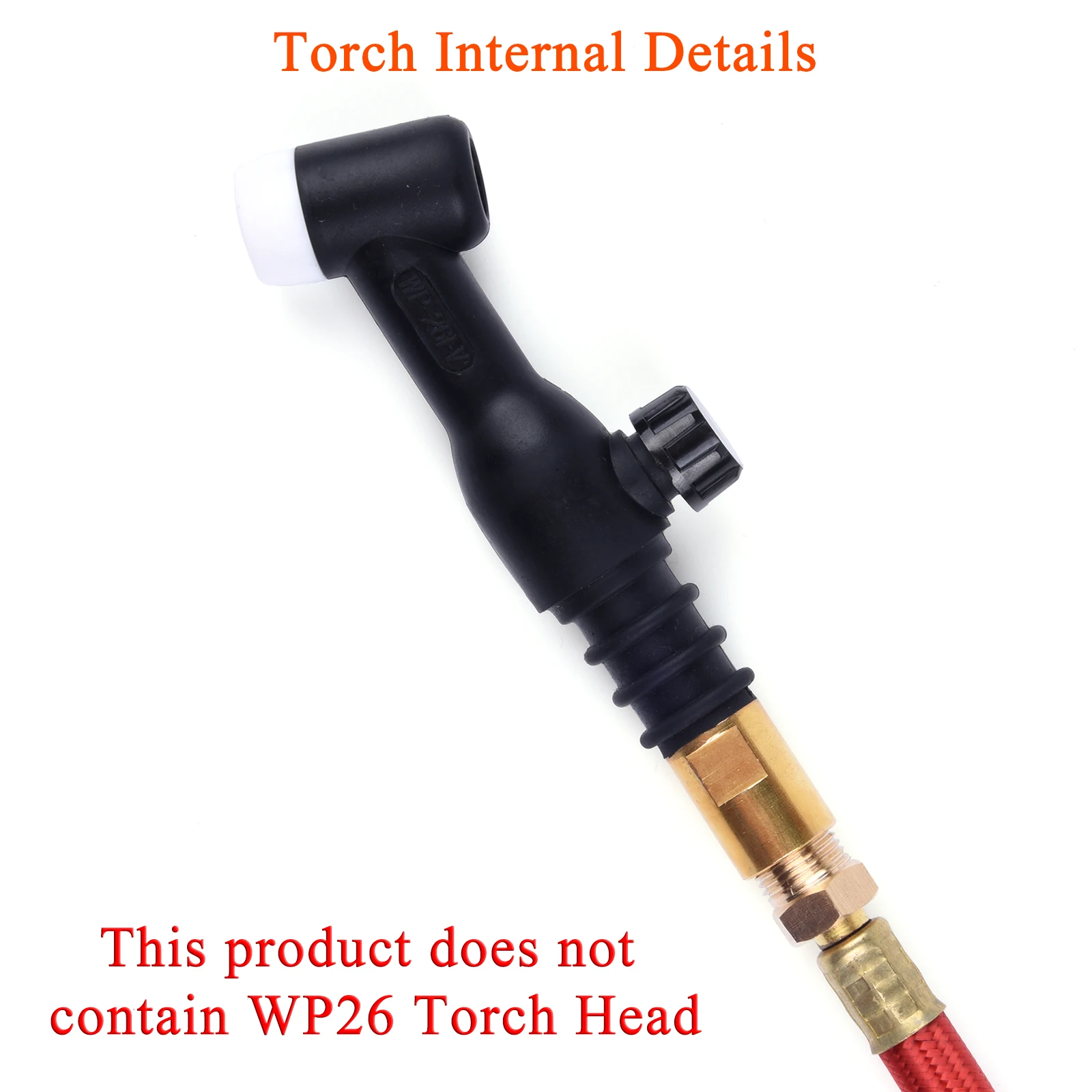 3.8M/6M WP26 Quick Connect TIG Welding Torch Gas-Electric Integrated Red Rubber Hose Cable Wires 35-50 Euro Connector 12.47FT