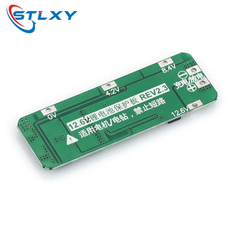 Stlxy 3S 20A Li-ion Lithium Battery 18650 Charger PCB BMS Protection Board For Drill Motor 12.6V Lipo Cell Module 64x20x3.4mm