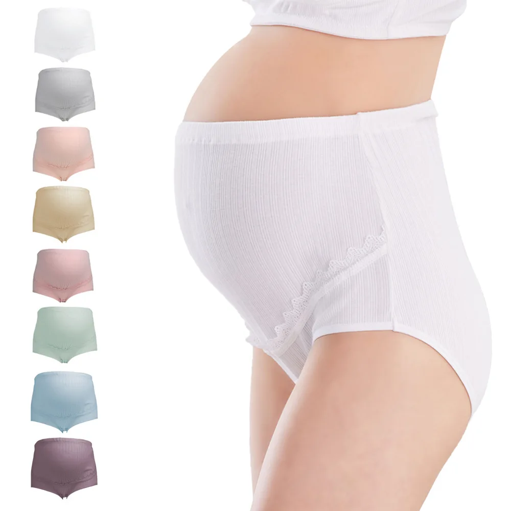 

Maternity Panties High Waist Lace Adjustable Belly Pregnancy Underwear Clothes Pregnant Women Cotton Pregnancy Briefs Plus Size