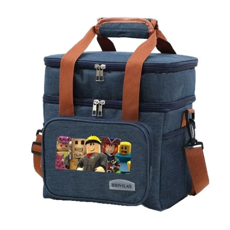 

Anime Double-layer Bento Bags Roblox Creative Cartoon Printed Insulated Bag, Ice Bag, Outdoor Bag, Student Supplies