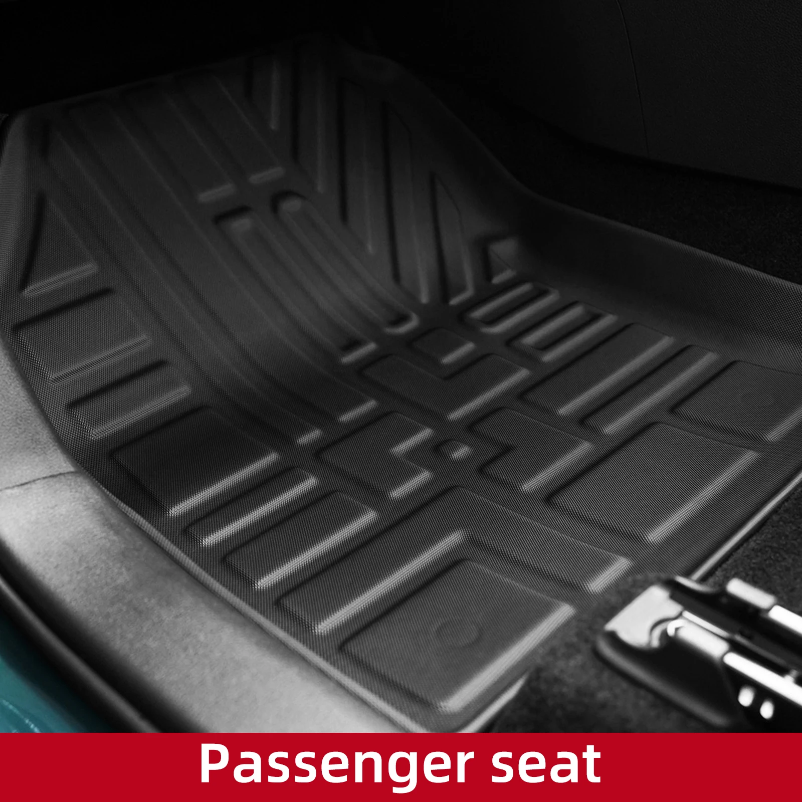 LUCKEASY Right Drive for Toyota RAV4 Hybrid 2026 All -Weather TPE Floor Mat Cargo Liner Foot Pad Car Interior Accessories Black view 4