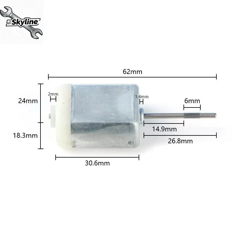 FC280 Motor 0.08-0.1A DC 12V 12000RPM 62mm Shaft Carbon Brush Micro Electric Engine Brand New  fan/toy/plane/cutting tools