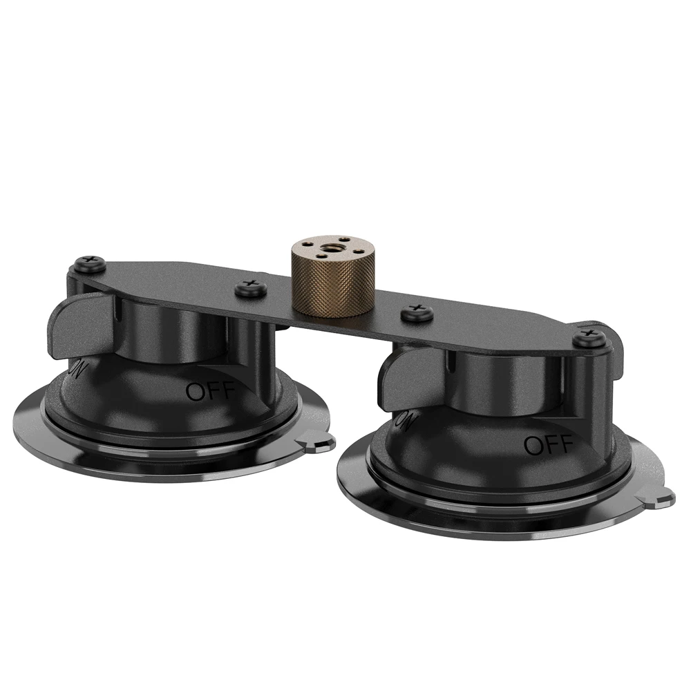 Minifocus デュアル吸盤マウント、ツイストロック 2 吸盤ベース、カメラネジアダプター付き、二層吸引、車のフロントガラス