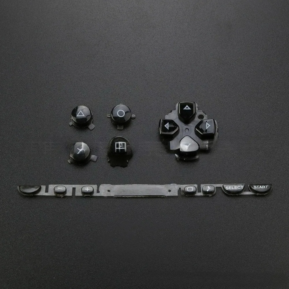 1 Set Left Right ABXY Select Start Home Button Kit D PAD Volume Key Replacement for PSP1000 Game Console Repair Parts