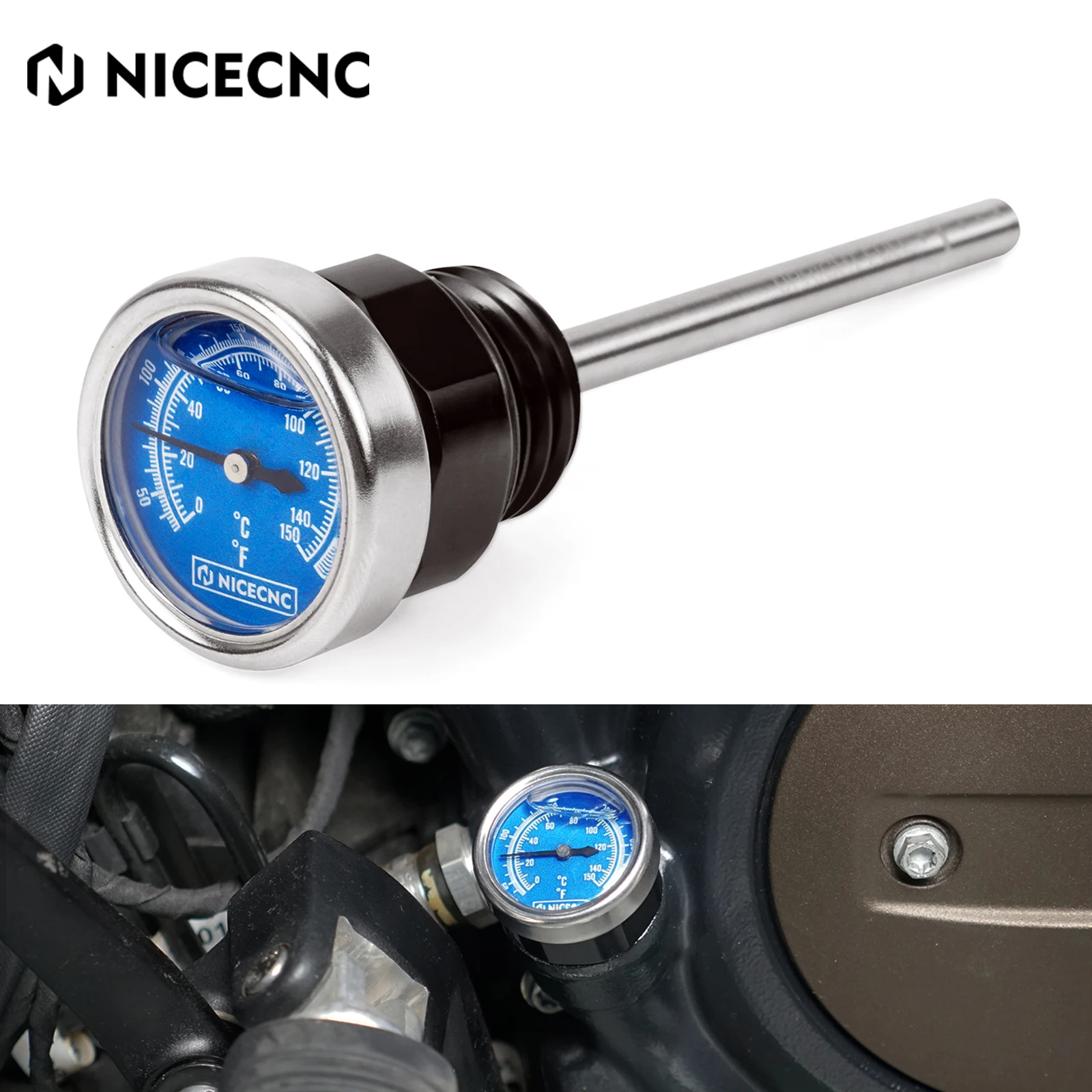

For Harley 2021-2024 Sportster S RH1250S Pan America 1250 Special RA1250 Nightster RH975 2022-2024 Oil Dipstick w/ Thermometer