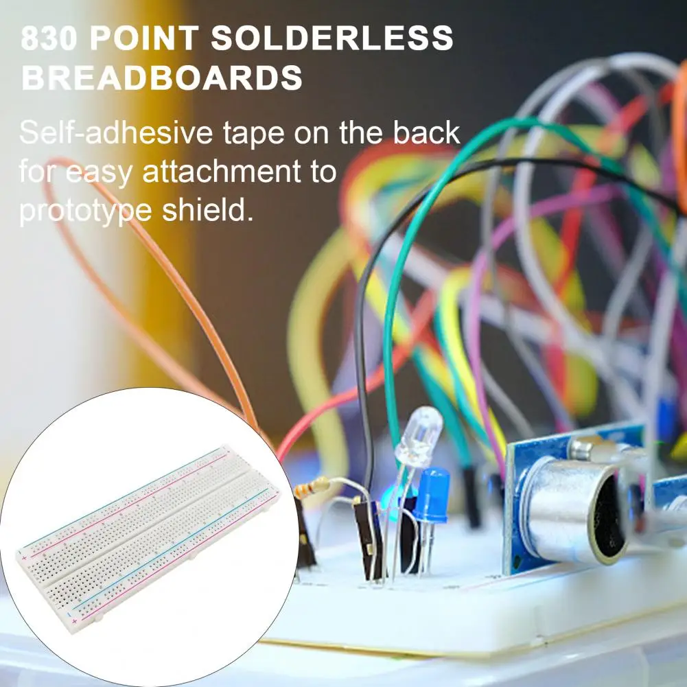 400 Point Solderless Breadboards Universal Proto Distribution Kit for Solderless Breadboards Self-adhesive for Connections